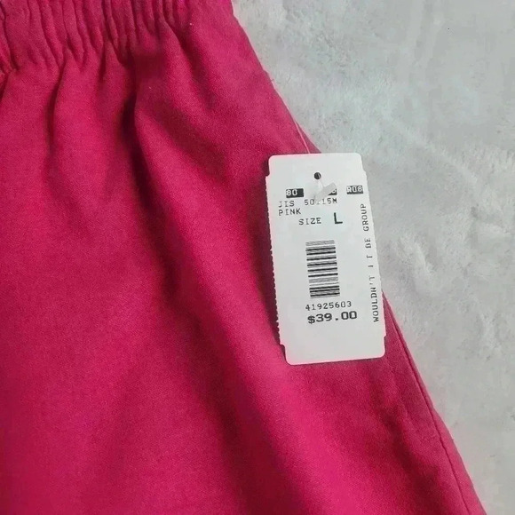 Drapers and Damons Women’s Silk Pink Shorts Elastic Waist 9" Inseam Sz Lg - Picture 2 of 6